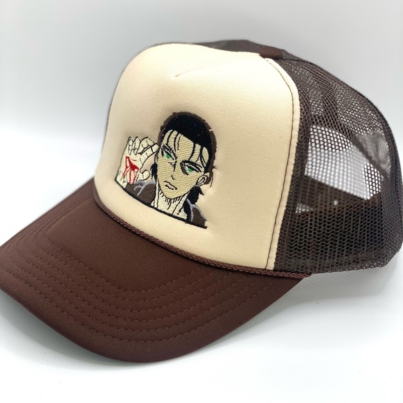 Anime Character Trucker Custom Cap| Anime Embroidered Hat| Custom Hat - Picture 3 of 3